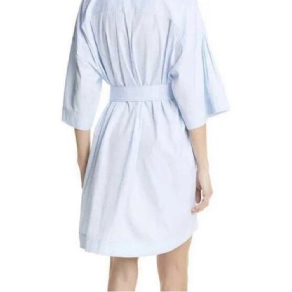 Paige‎ Shirt Dress Light Blue Cotton Belted - Picture 12 of 15